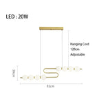 Postmodern Chain-shaped Scandinavian Kitchen Island/ bar LED Lamp Hermann SPINGAR.COM