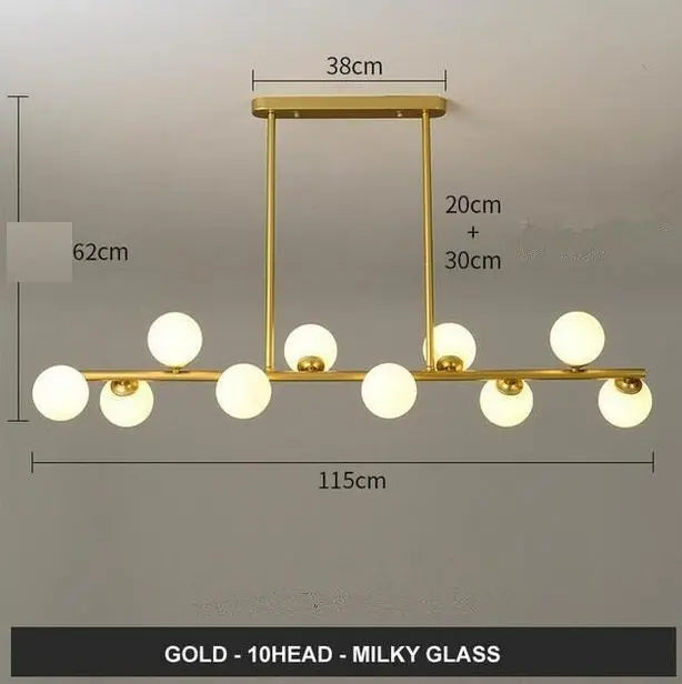 Modern Glass Ball LED Island Pendant lamp Niro™ Spingar.com