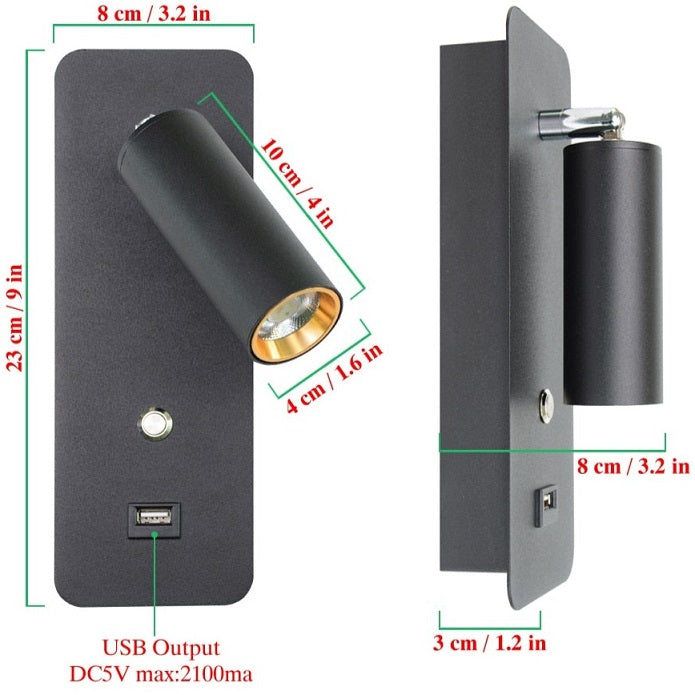 USB-Aufladung Moderne LED-Wandleuchte Eron™