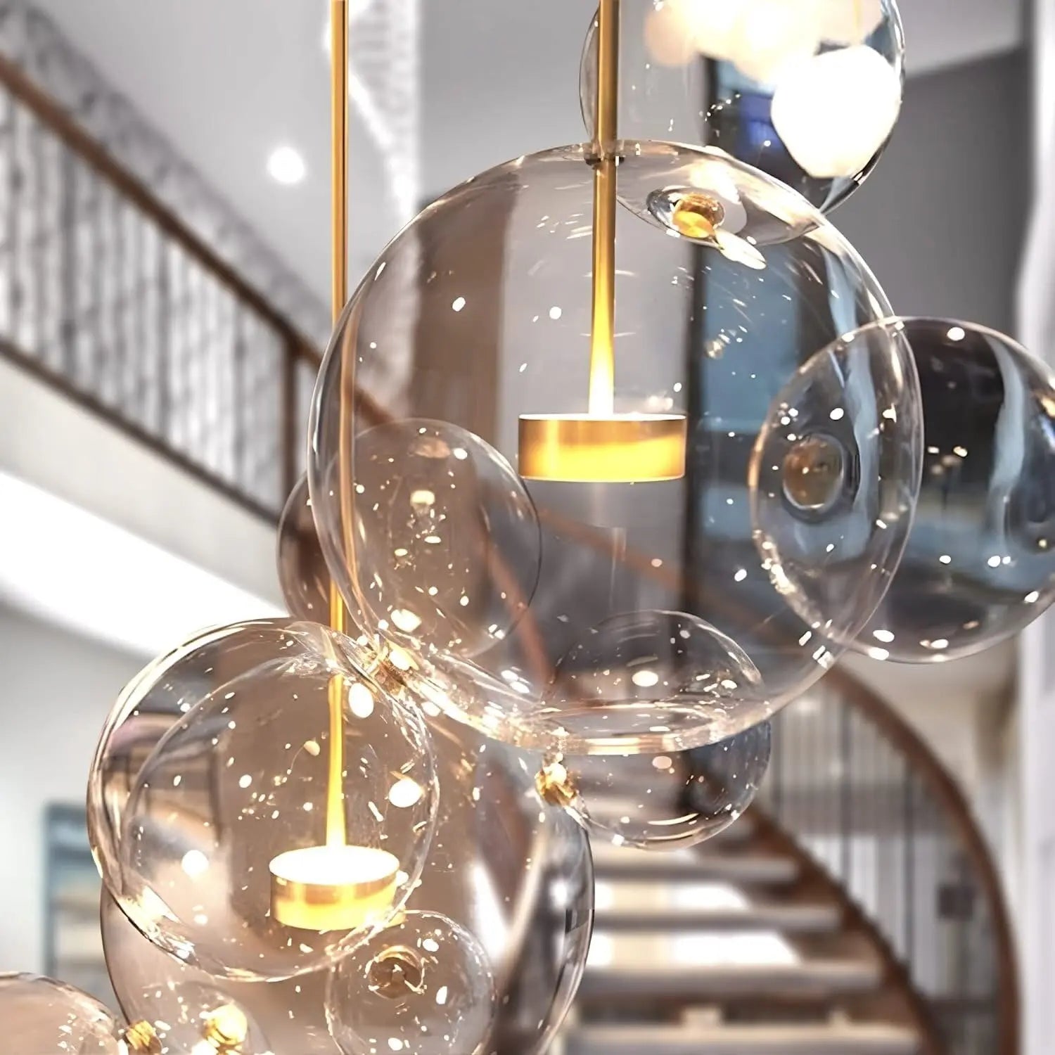Unique Design Glass Bubble LED Pendant Lamp Edzard SPINGAR.COM