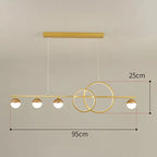 Nordic Rectangular Dining Table LED Island Pendant lamp Danby SPINGAR.COM