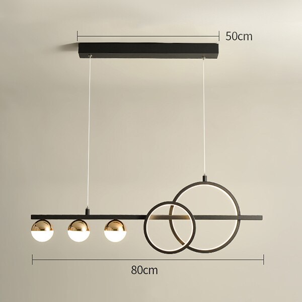 Nordic Rectangular Dining Table LED Island Pendant lamp Danby