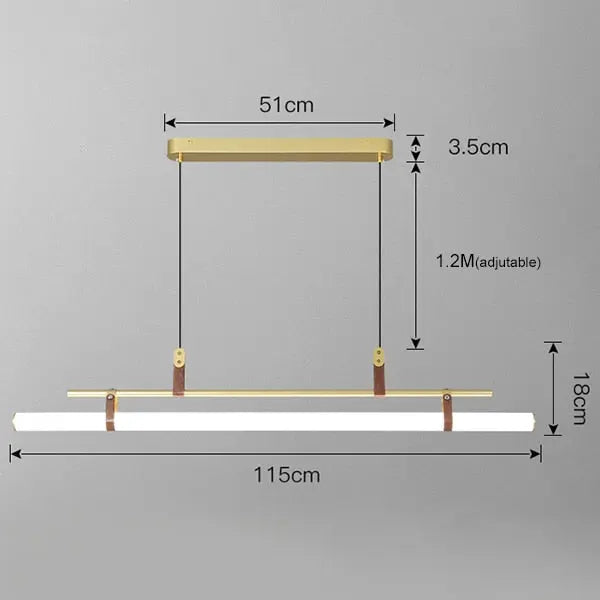 Minimalist Design Long Tube Kitchen/bar/office Island Lamp Saadia SPINGAR.COM