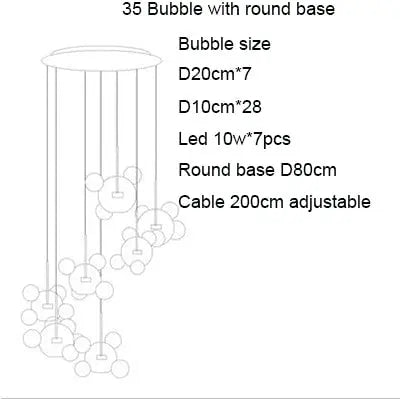 Unique Design Glass Bubble LED Pendant Lamp Edzard SPINGAR.COM