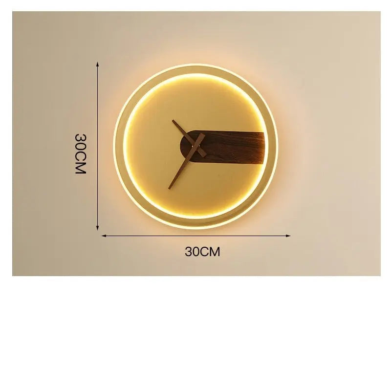 LED Clock Wall Lamp Valda (real clock) SPINGAR.COM