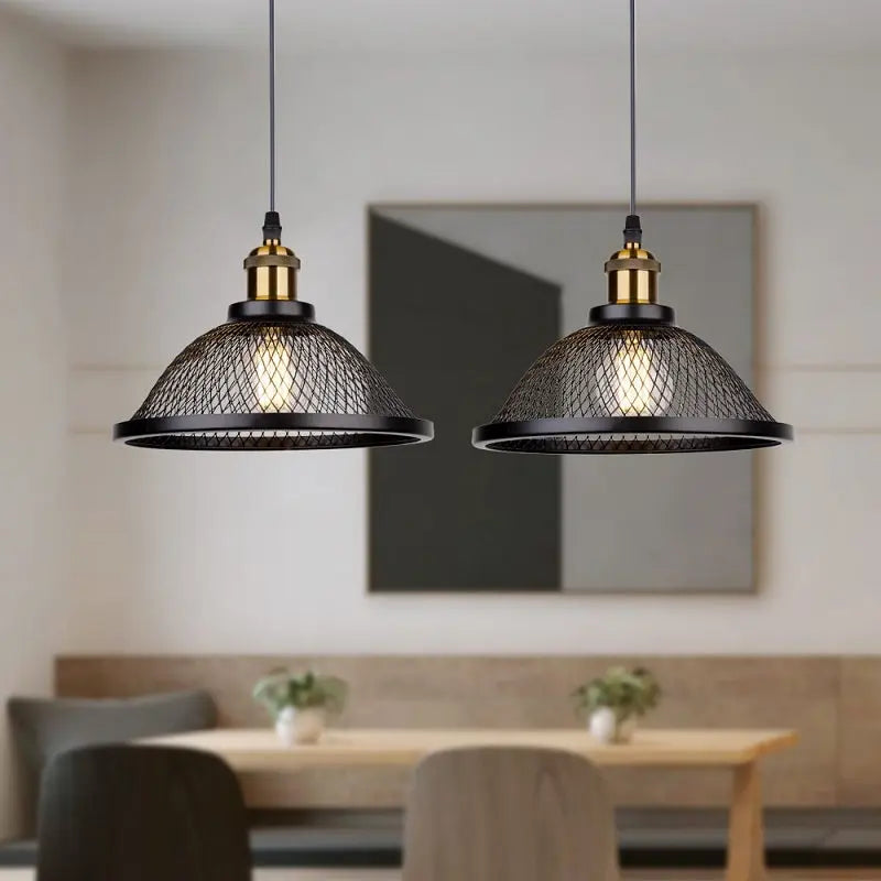 Vintage Retro Iron Net Cage LED Pendant Lamp Lilja SPINGAR.COM