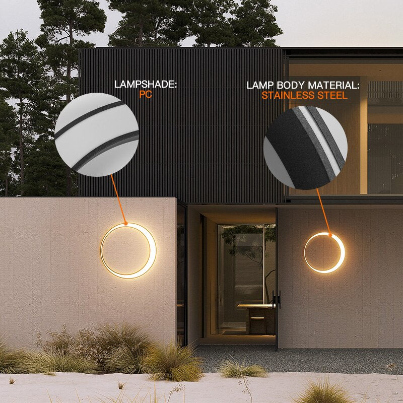 luxuriöse wasserdichte LED-Außenwandleuchte Ax