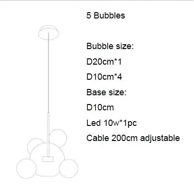 Unique Design Glass Bubble LED Pendant Lamp Edzard SPINGAR.COM