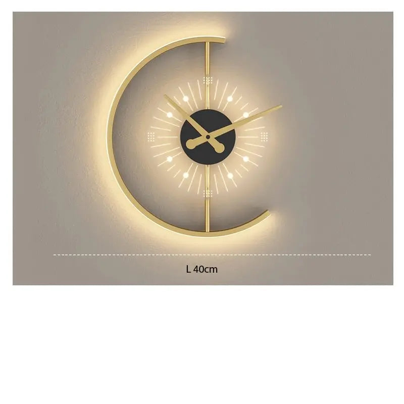 LED Clock Wall Lamp Valda (real clock) SPINGAR.COM