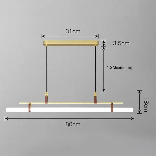 Minimalist Design Long Tube Kitchen/bar/office Island Lamp Saadia SPINGAR.COM