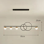 Nordic Rectangular Dining Table LED Island Pendant lamp Danby SPINGAR.COM