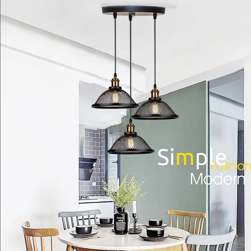 Vintage Retro Iron Net Cage LED Pendant Lamp Lilja SPINGAR.COM