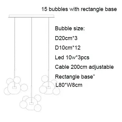 Unique Design Glass Bubble LED Pendant Lamp Edzard SPINGAR.COM