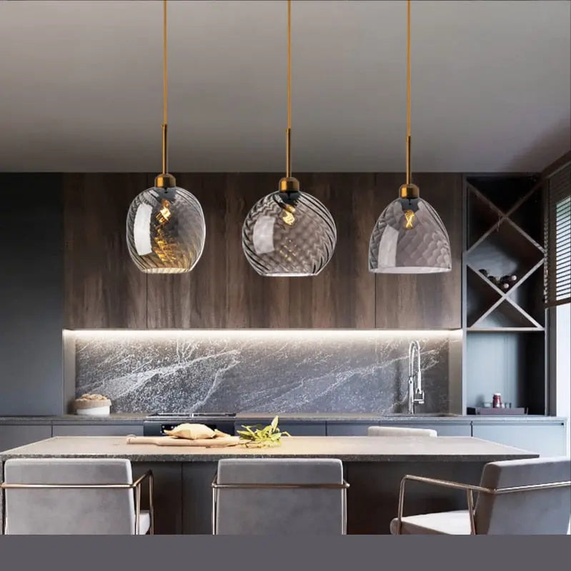 Modern Deco Glass LED  Pendant Lamp Dahlia SPINGAR.COM