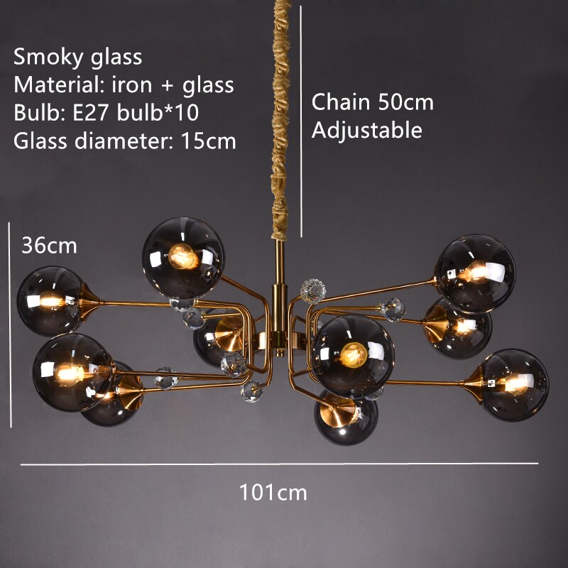 Luxury Glass Ball LED Pendant Lamp Frederik