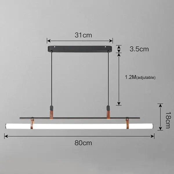 Minimalist Design Long Tube Kitchen/bar/office Island Lamp Saadia SPINGAR.COM