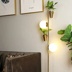 Modern Glass Ball And Plants LED Floor Lamp Leif SPINGAR.COM