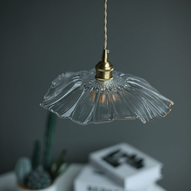 Modern Glass Flower LED Pendant Lamp Solveig