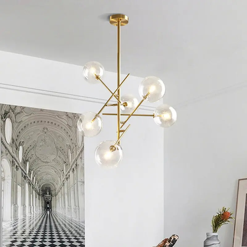 Modern Creative Concise Style Glass LED Pendant Lamp Sparkle SPINGAR.COM