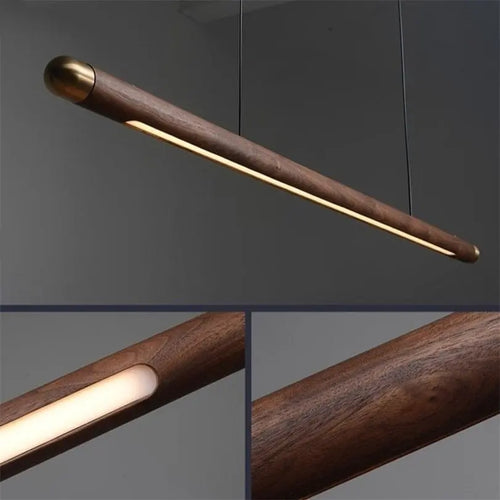 Black Walnut Kitchen Island LED Pendant Lamp Antero SPINGAR.COM