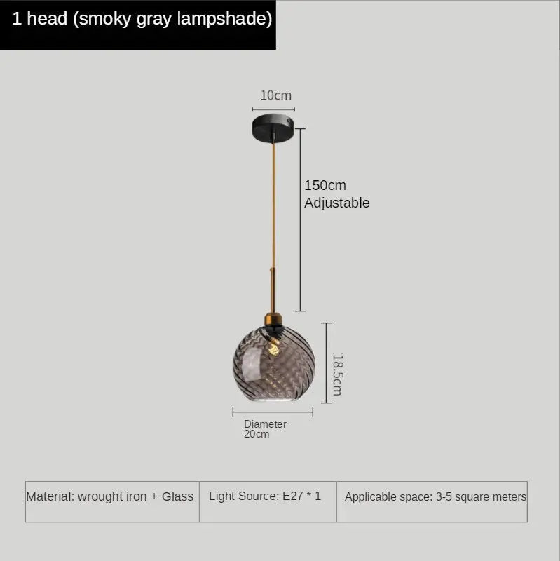 Modern Deco Glass LED  Pendant Lamp Dahlia SPINGAR.COM
