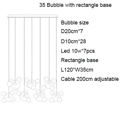 Unique Design Glass Bubble LED Pendant Lamp Edzard SPINGAR.COM