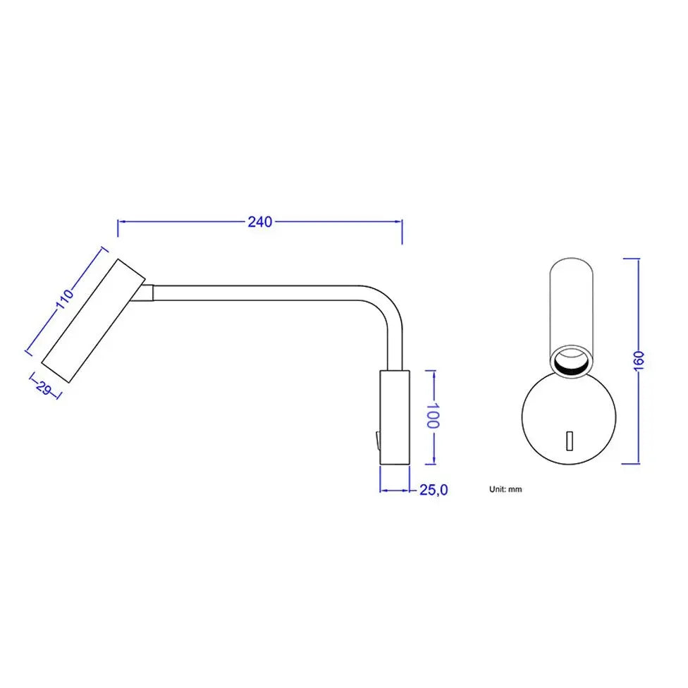 Modern Rotatable LED Wall Light Hagan SPINGAR.COM