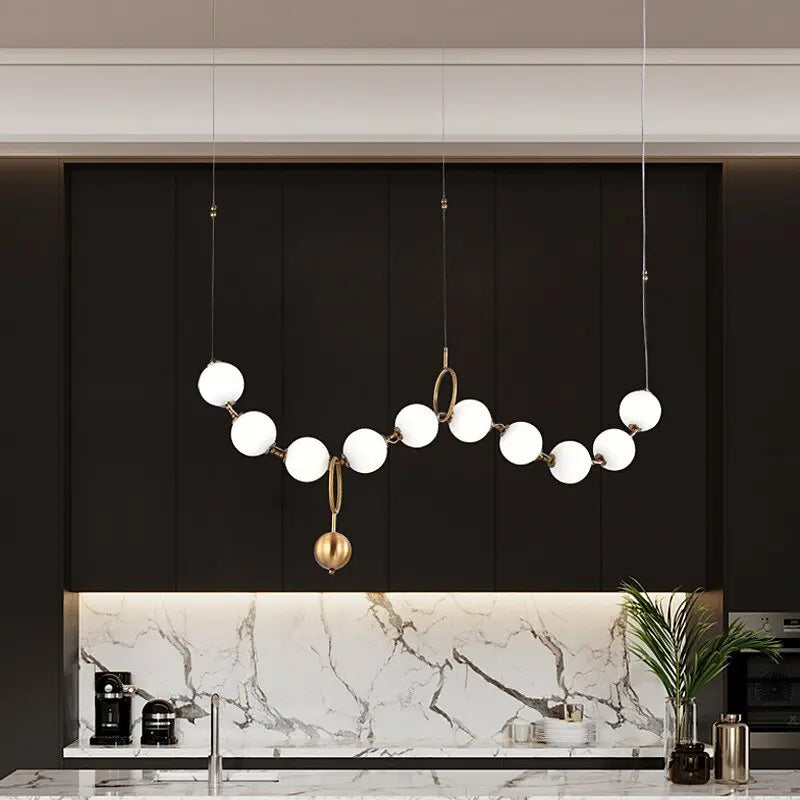 Postmodern Chain-shaped Scandinavian Kitchen Island/ bar LED Lamp Hermann SPINGAR.COM