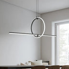 Post Modern Geometric Pattern LED Strip Kitchen Island Lamp Shelby SPINGAR.COM