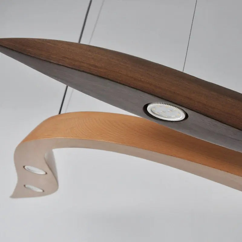 Solid Wood LED Island Pendant Lamp Paiman SPINGAR.COM