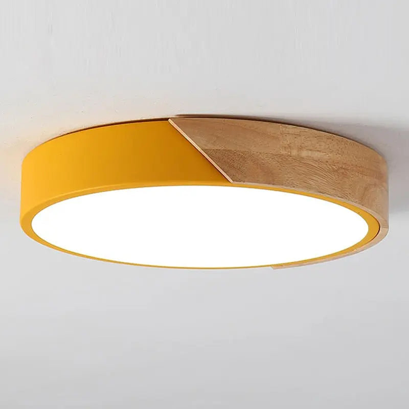 Wooden Frame LED Ceiling Lamp Konrad SPINGAR.COM