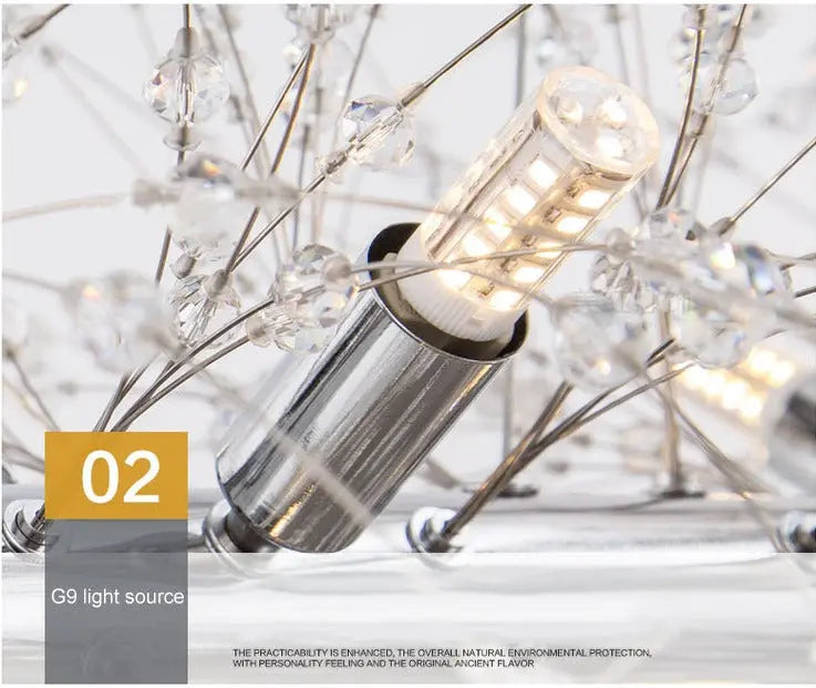 Modern Nordic Crystal LED Pendant Lamp Zarina SPINGAR.COM