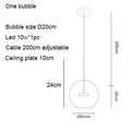 Unique Design Glass Bubble LED Pendant Lamp Edzard SPINGAR.COM