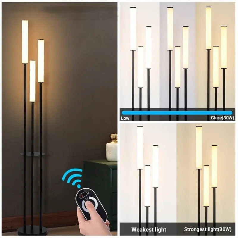 Dimmable Floor lamp Haakon ( With Storage Shelf ) SPINGAR.COM
