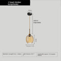 Modern Deco Glass LED  Pendant Lamp Dahlia SPINGAR.COM