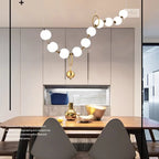Postmodern Chain-shaped Scandinavian Kitchen Island/ bar LED Lamp Hermann SPINGAR.COM