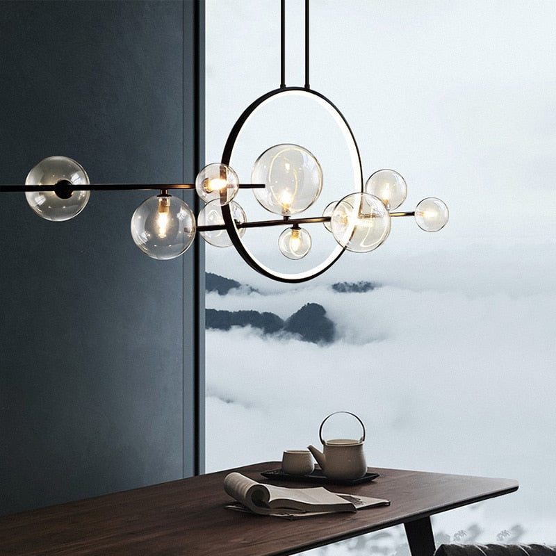 Neues Design Nordic Glass Bubble LED Island Pendelleuchte Sandro