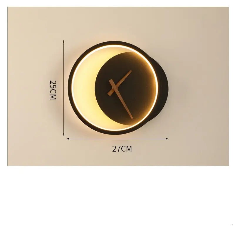 LED Clock Wall Lamp Valda (real clock) SPINGAR.COM