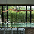 Solid Wood LED Island Pendant Lamp Paiman SPINGAR.COM