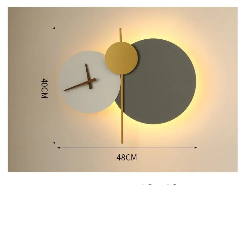 LED Clock Wall Lamp Valda (real clock) SPINGAR.COM