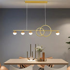 Nordic Rectangular Dining Table LED Island Pendant lamp Danby SPINGAR.COM