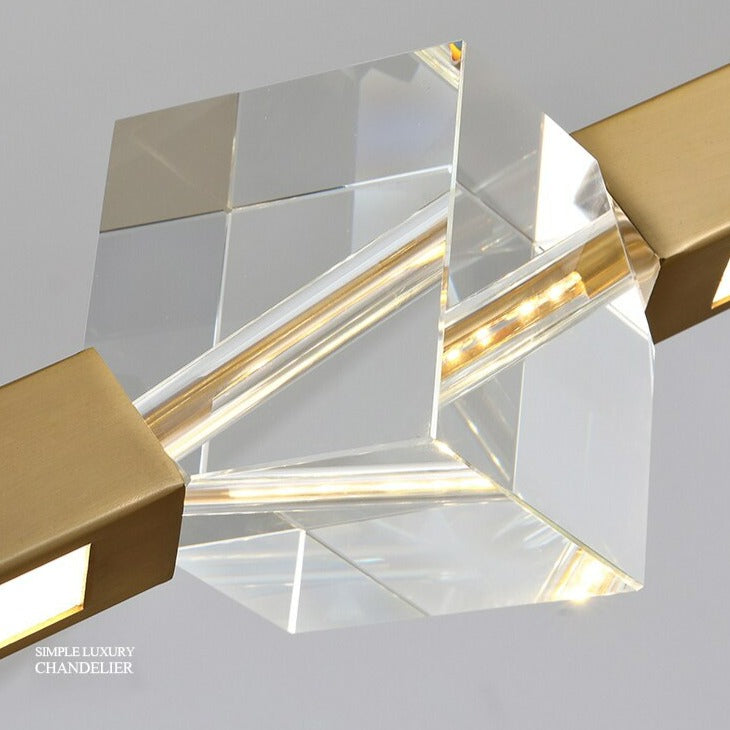 Minimalistische Luxus-Kristall-DinnigvTable LED-Insel-Pendelleuchte Ebbe