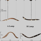 Solid Wood LED Island Pendant Lamp Paiman SPINGAR.COM