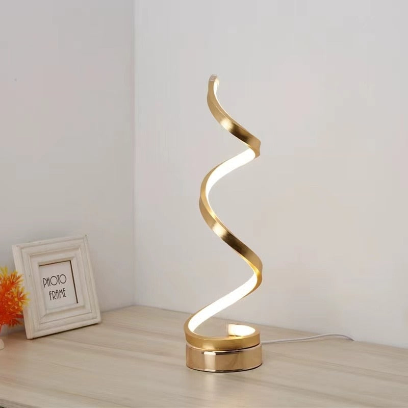 Postmodern Luxury Spiral-shaped LED floor lamp Aina