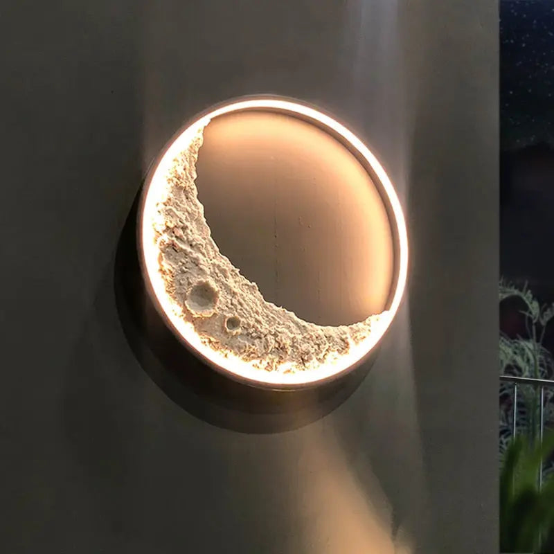 LED Indoor/Outdoor Wall Moon Lamp SPINGAR.COM
