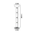 Postmodern Minimalist Transparent Glass Bamboo Design LED Floor Lamp Alma SPINGAR.COM