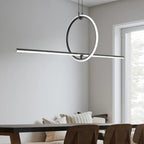 Post Modern Geometric Pattern LED Strip Kitchen Island Lamp Shelby SPINGAR.COM