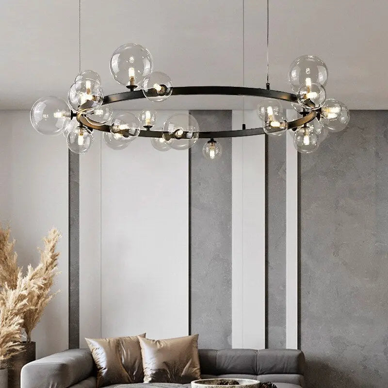 Modern Glass Ball LED Pendant Lamp Pelle SPINGAR.COM
