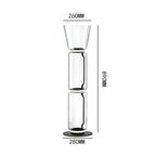 Postmodern Minimalist Transparent Glass Bamboo Design LED Floor Lamp Alma SPINGAR.COM