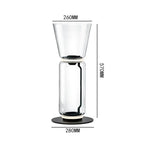 Postmodern Minimalist Transparent Glass Bamboo Design LED Floor Lamp Alma SPINGAR.COM